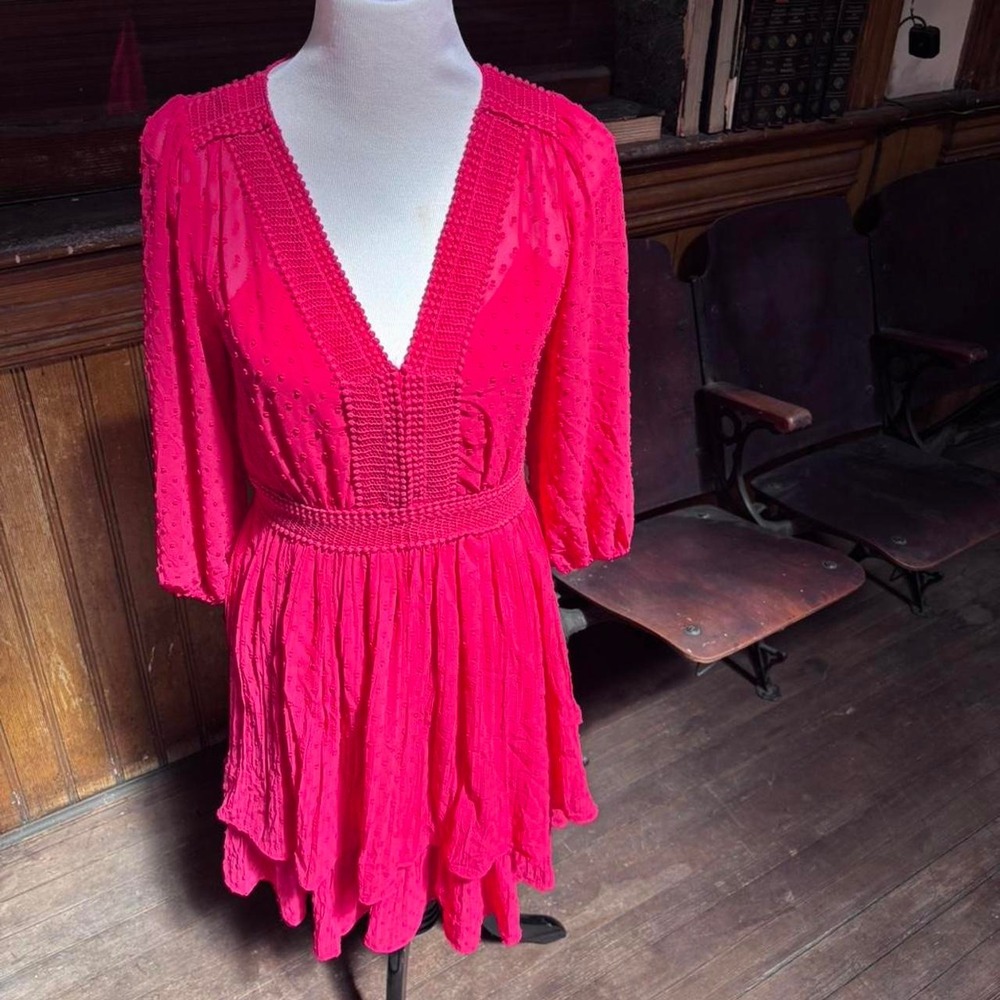 Anthropologie Meadow Rue Red Dress